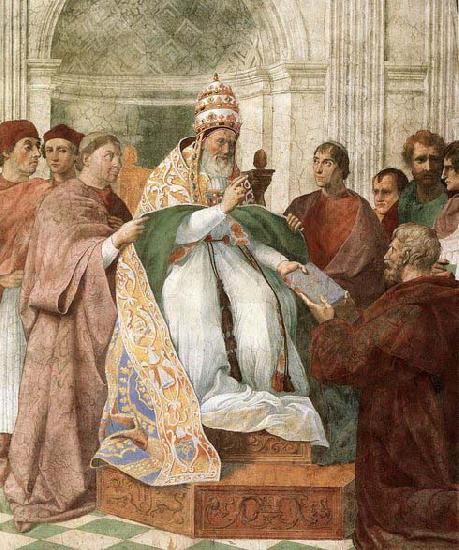 RAFFAELLO Sanzio Gregory IX Approving the Decretals oil painting picture